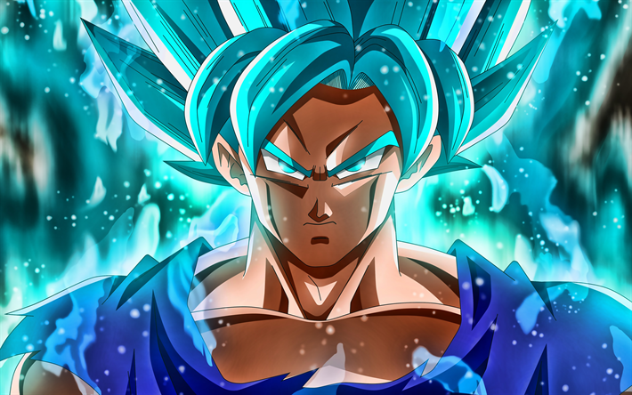 dragon ball super-cabelo goku ssj blue chroma key 