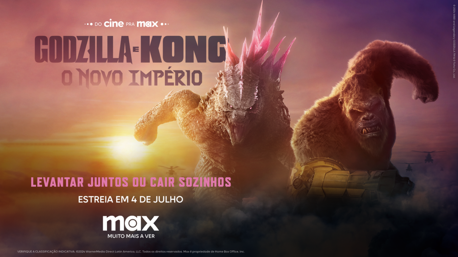 Max Godzilla Godzilla e Kong: O Novo Império’ estreia em 4 de julho na Max
